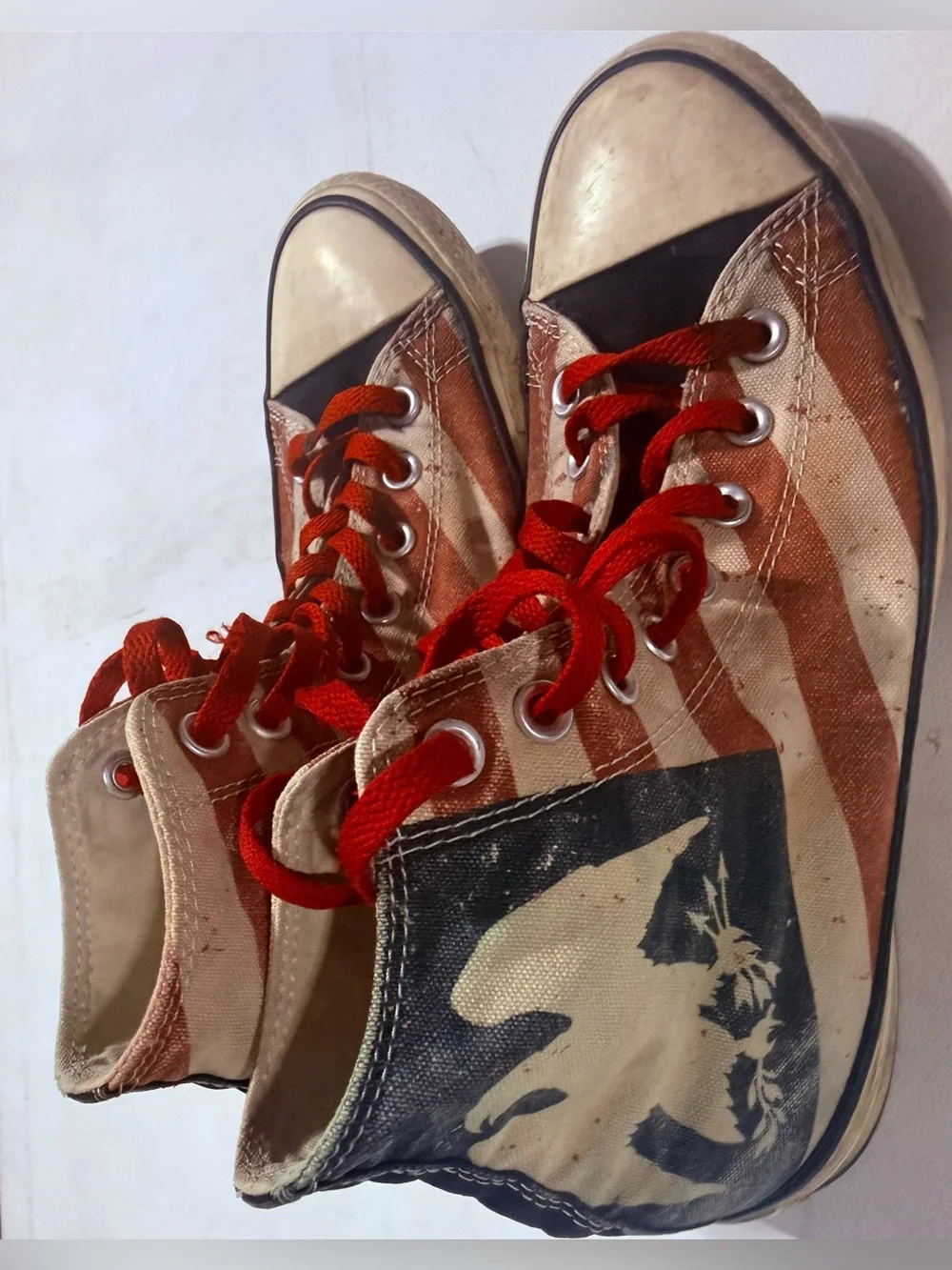 Beloved Converse High Top Sneakers Red, White, Blue #American #Eagle